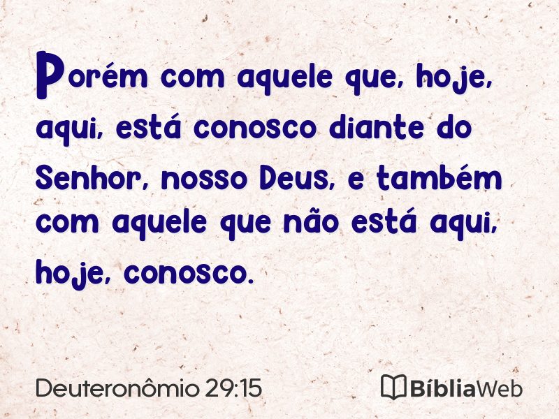 Deuteronômio 29:15 em imagem para compartilhar