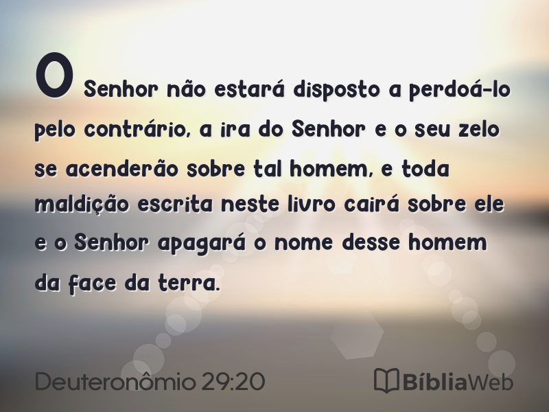 Deuteronômio 29:20 em imagem para compartilhar
