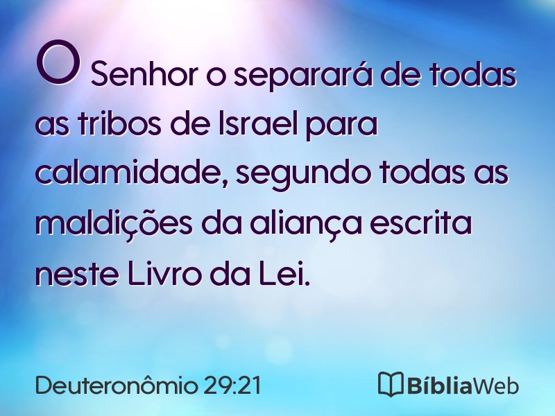 Deuteronômio 29:21 em imagem para compartilhar