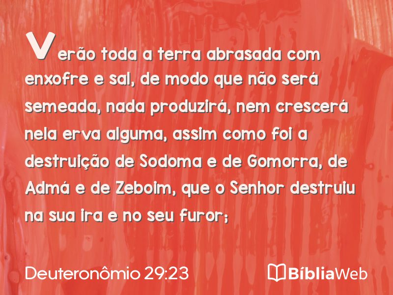 Deuteronômio 29:23 em imagem para compartilhar