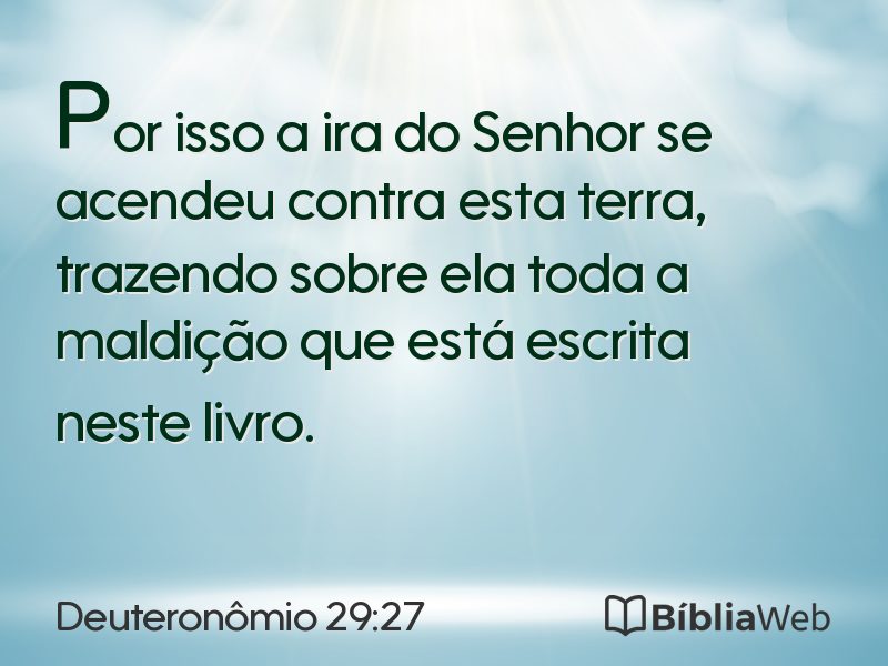 Deuteronômio 29:27 em imagem para compartilhar