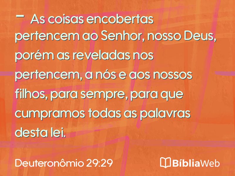 Deuteronômio 29:29 em imagem para compartilhar