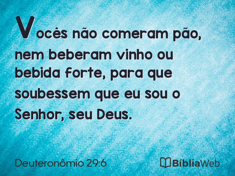 Deuteronômio 29:6 em imagem para compartilhar