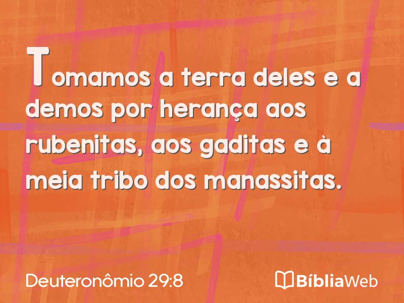 Deuteronômio 29:8 em imagem para compartilhar