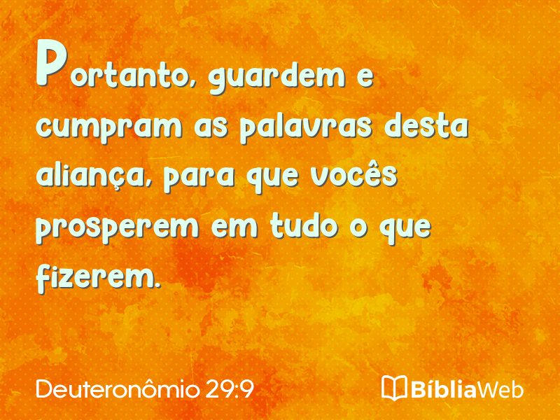 Deuteronômio 29:9 em imagem para compartilhar