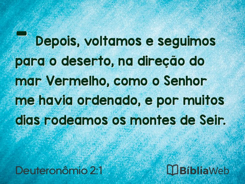 Deuteronômio 2:1 em imagem para compartilhar