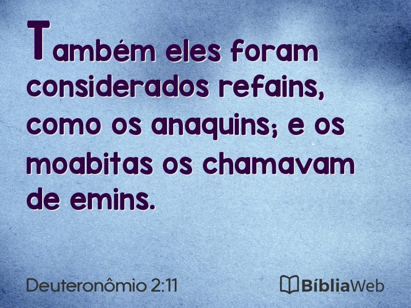 Deuteronômio 2:11 em imagem para compartilhar