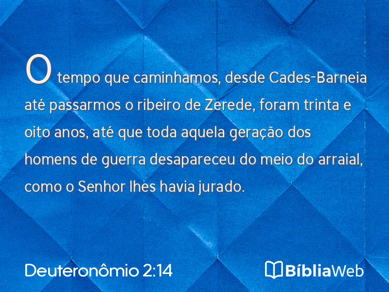 Deuteronômio 2:14 em imagem para compartilhar