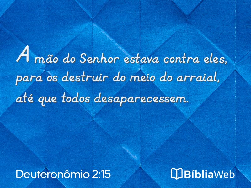 Deuteronômio 2:15 em imagem para compartilhar