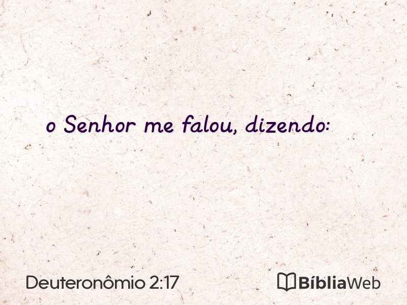 Deuteronômio 2:17 em imagem para compartilhar