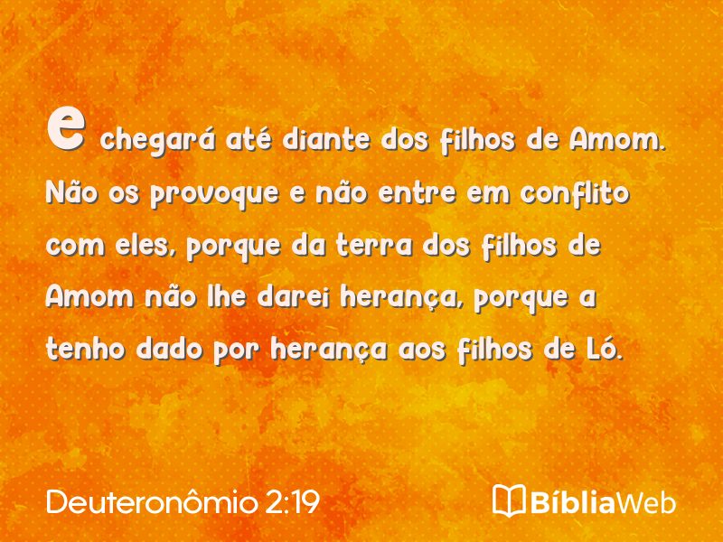 Deuteronômio 2:19 em imagem para compartilhar