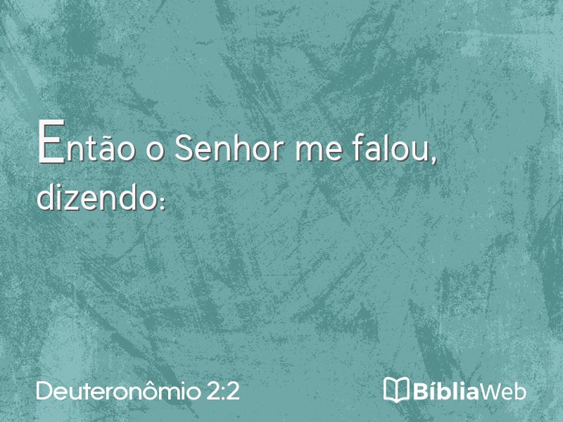 Deuteronômio 2:2 em imagem para compartilhar