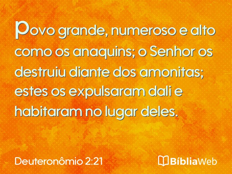 Deuteronômio 2:21 em imagem para compartilhar