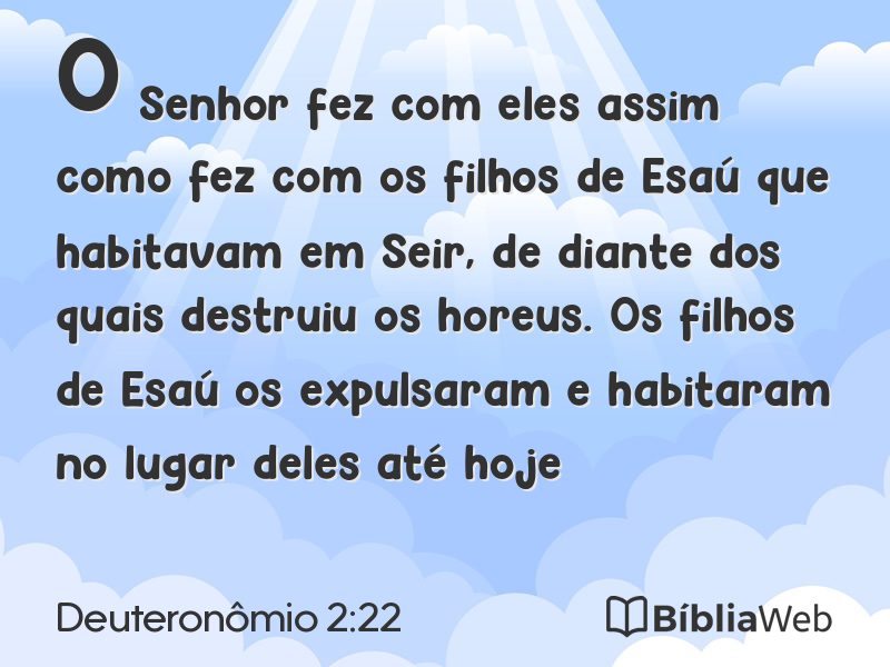 Deuteronômio 2:22 em imagem para compartilhar