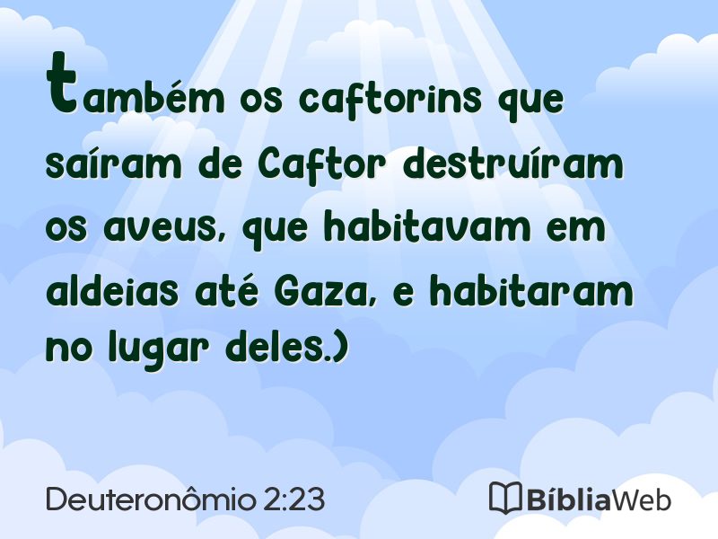 Deuteronômio 2:23 em imagem para compartilhar