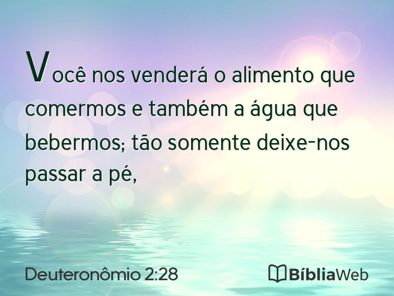 Deuteronômio 2:28 em imagem para compartilhar