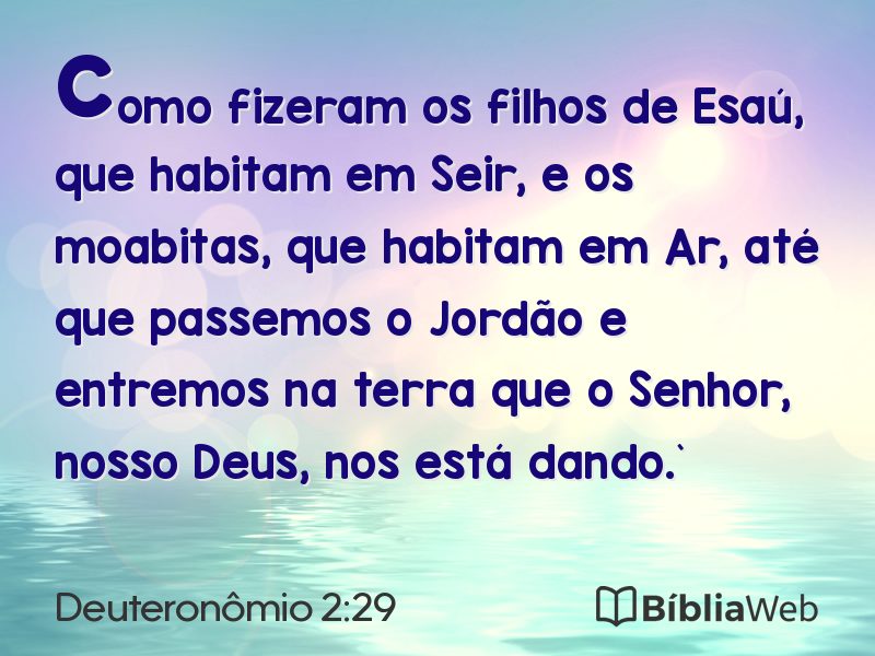 Deuteronômio 2:29 em imagem para compartilhar