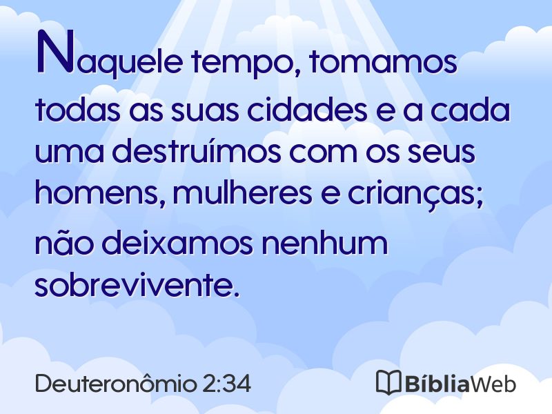 Deuteronômio 2:34 em imagem para compartilhar