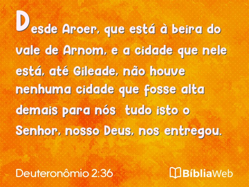 Deuteronômio 2:36 em imagem para compartilhar