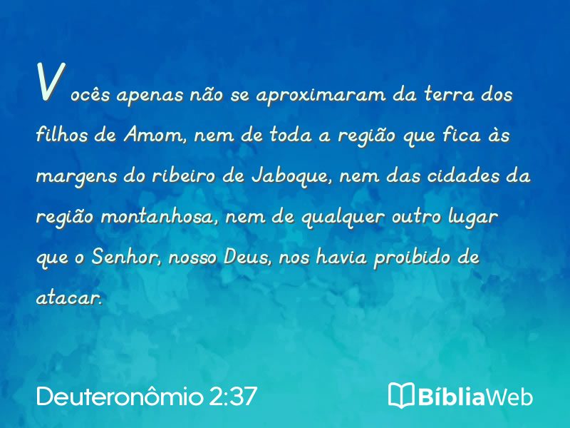 Deuteronômio 2:37 em imagem para compartilhar