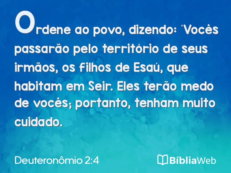 Deuteronômio 2:4 em imagem para compartilhar