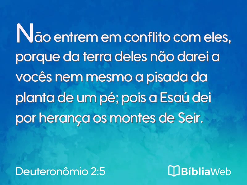 Deuteronômio 2:5 em imagem para compartilhar