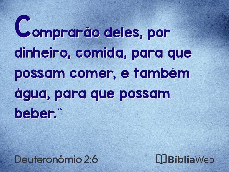 Deuteronômio 2:6 em imagem para compartilhar