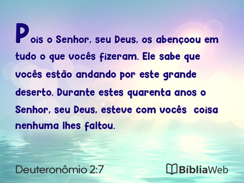 Deuteronômio 2:7 em imagem para compartilhar