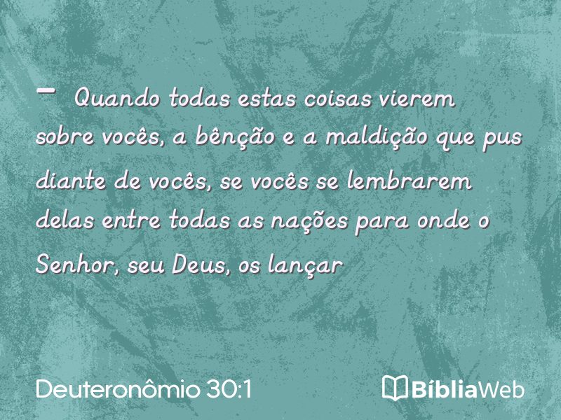 Deuteronômio 30:1 em imagem para compartilhar