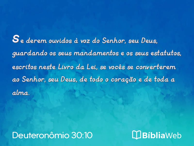Deuteronômio 30:10 em imagem para compartilhar