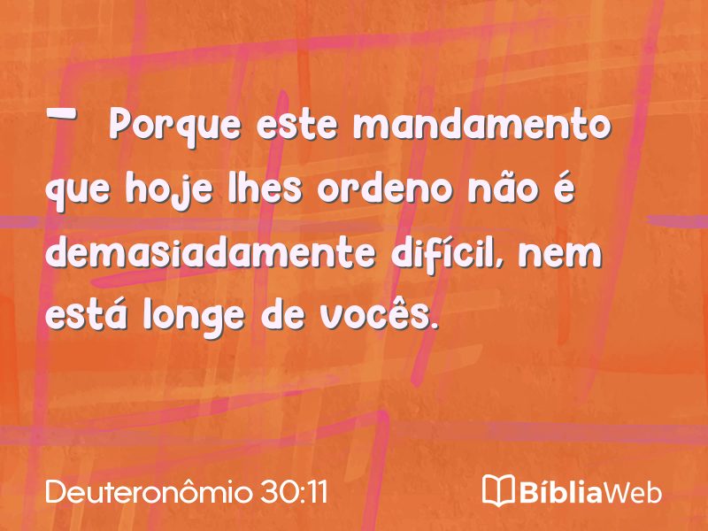 Deuteronômio 30:11 em imagem para compartilhar