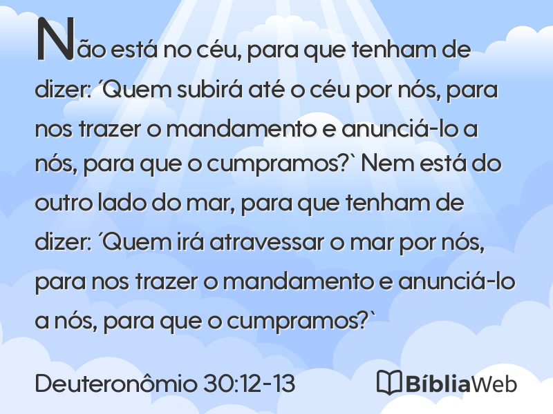 Deuteronômio 30:12-13 em imagem para compartilhar