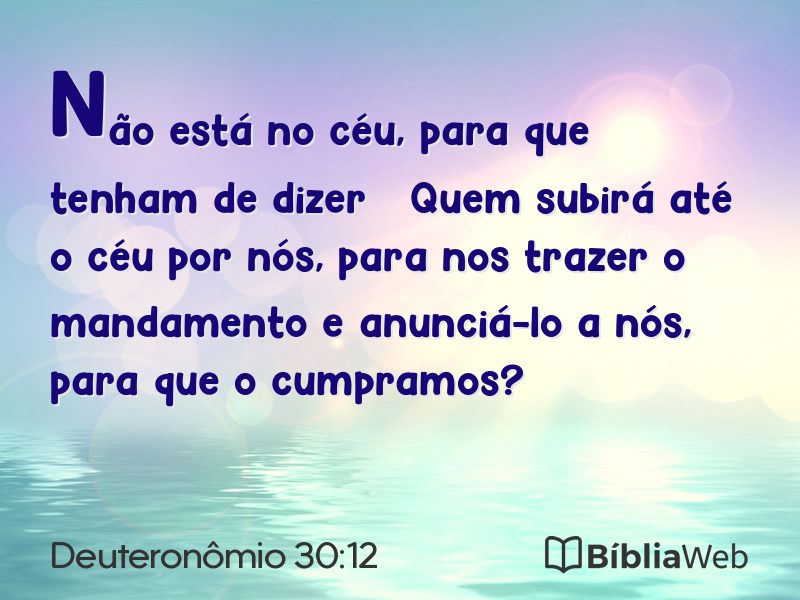 Deuteronômio 30:12 em imagem para compartilhar