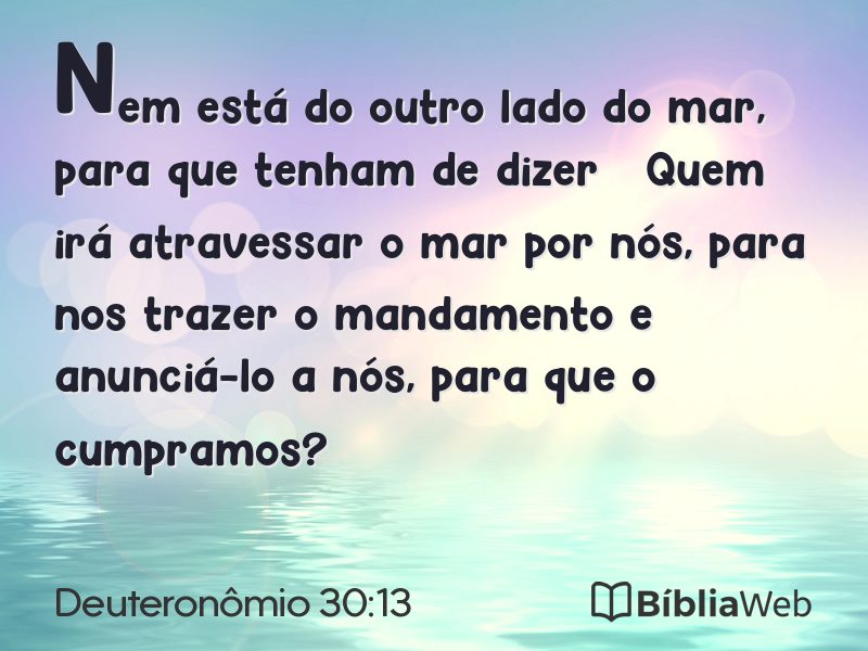 Deuteronômio 30:13 em imagem para compartilhar