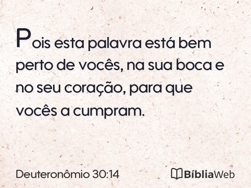 Deuteronômio 30:14 em imagem para compartilhar