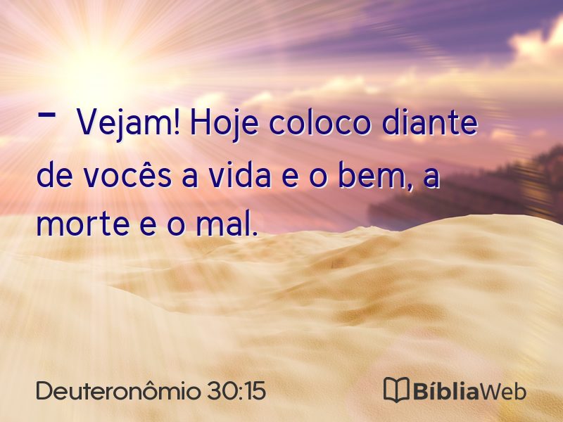 Deuteronômio 30:15 em imagem para compartilhar