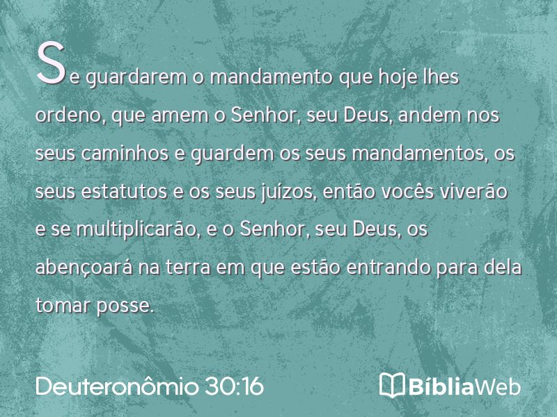 Deuteronômio 30:16 em imagem para compartilhar