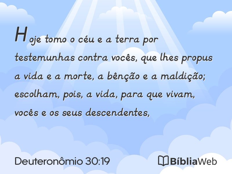 Deuteronômio 30:19 em imagem para compartilhar