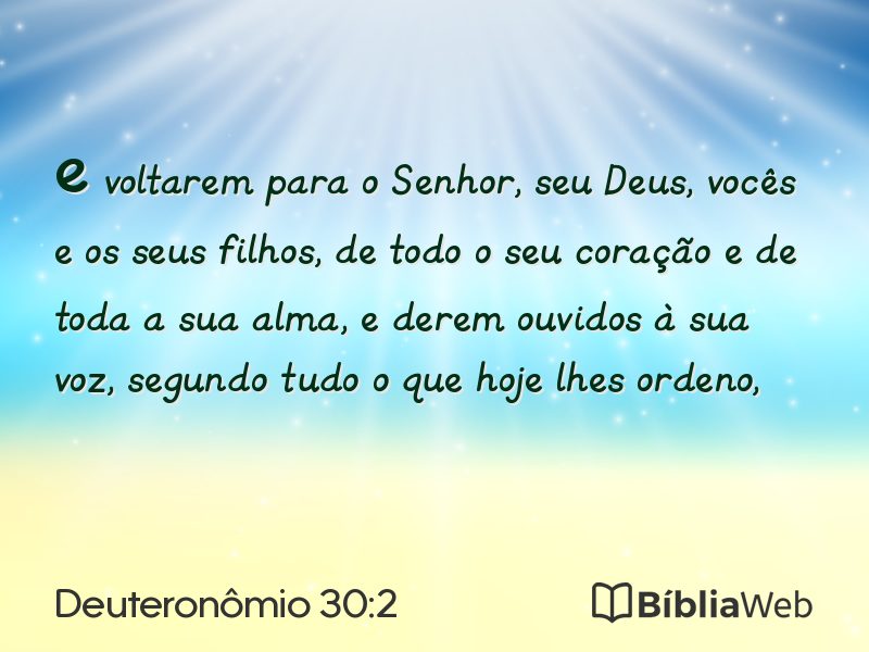 Deuteronômio 30:2 em imagem para compartilhar