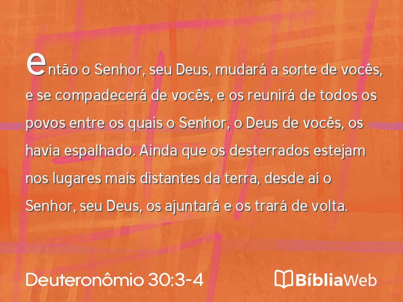 Deuteronômio 30:3-4 em imagem para compartilhar