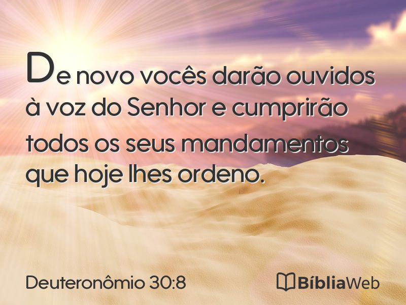 Deuteronômio 30:8 em imagem para compartilhar