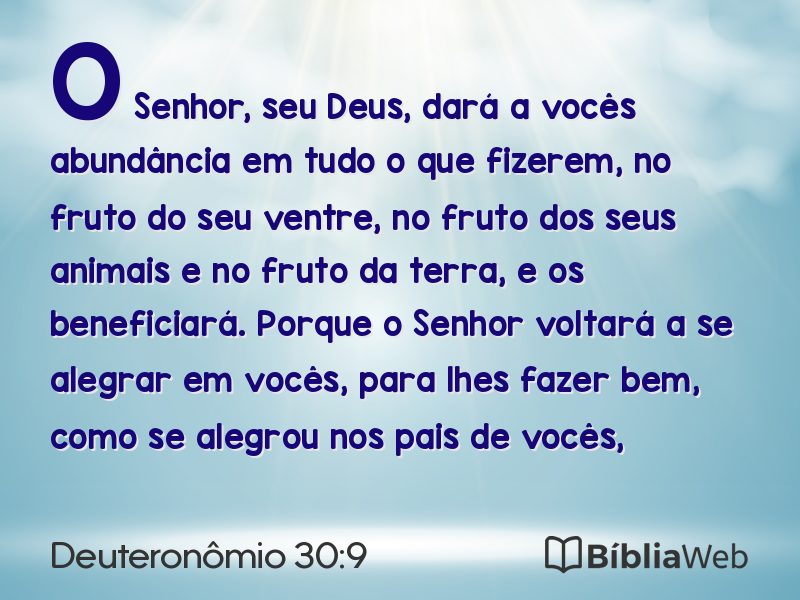 Deuteronômio 30:9 em imagem para compartilhar