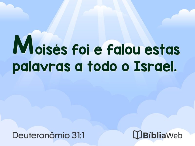 Deuteronômio 31:1 em imagem para compartilhar