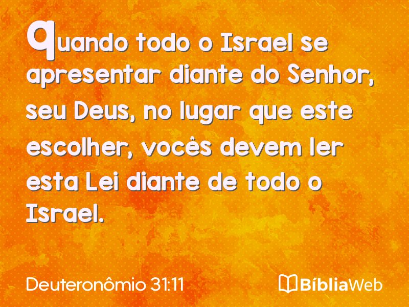 Deuteronômio 31:11 em imagem para compartilhar