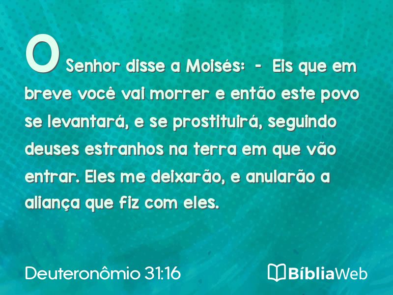 Deuteronômio 31:16 em imagem para compartilhar