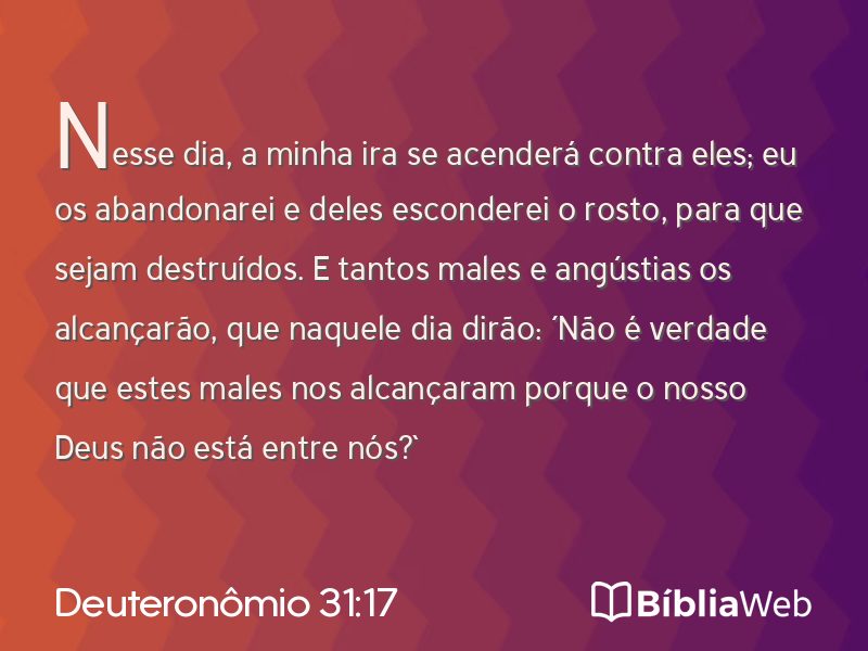Deuteronômio 31:17 em imagem para compartilhar