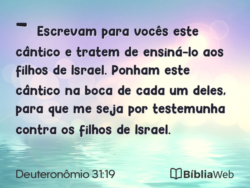 Deuteronômio 31:19 em imagem para compartilhar