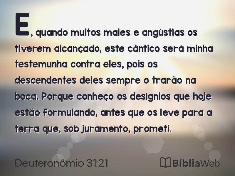 Deuteronômio 31:21 em imagem para compartilhar