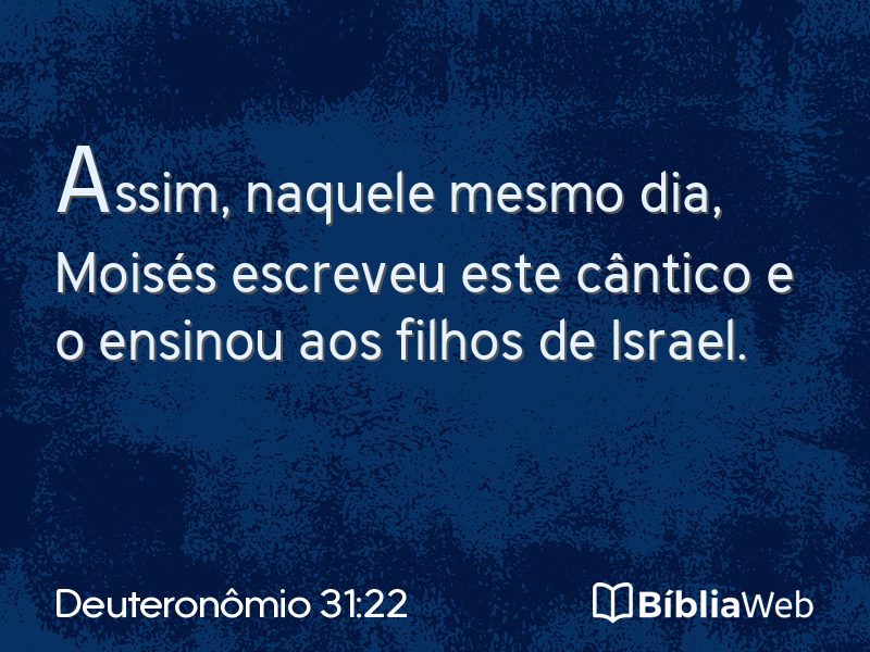 Deuteronômio 31:22 em imagem para compartilhar