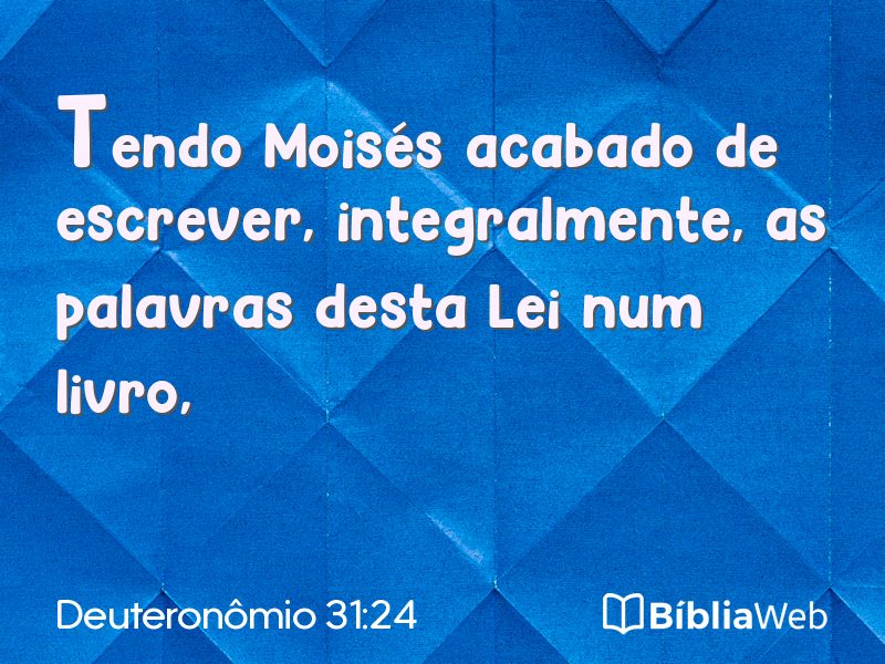Deuteronômio 31:24 em imagem para compartilhar